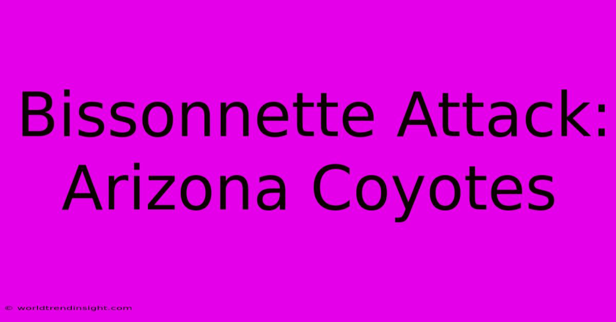 Bissonnette Attack: Arizona Coyotes